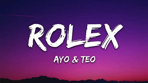 rolex rap lyrics|ayo rolex lyrics.